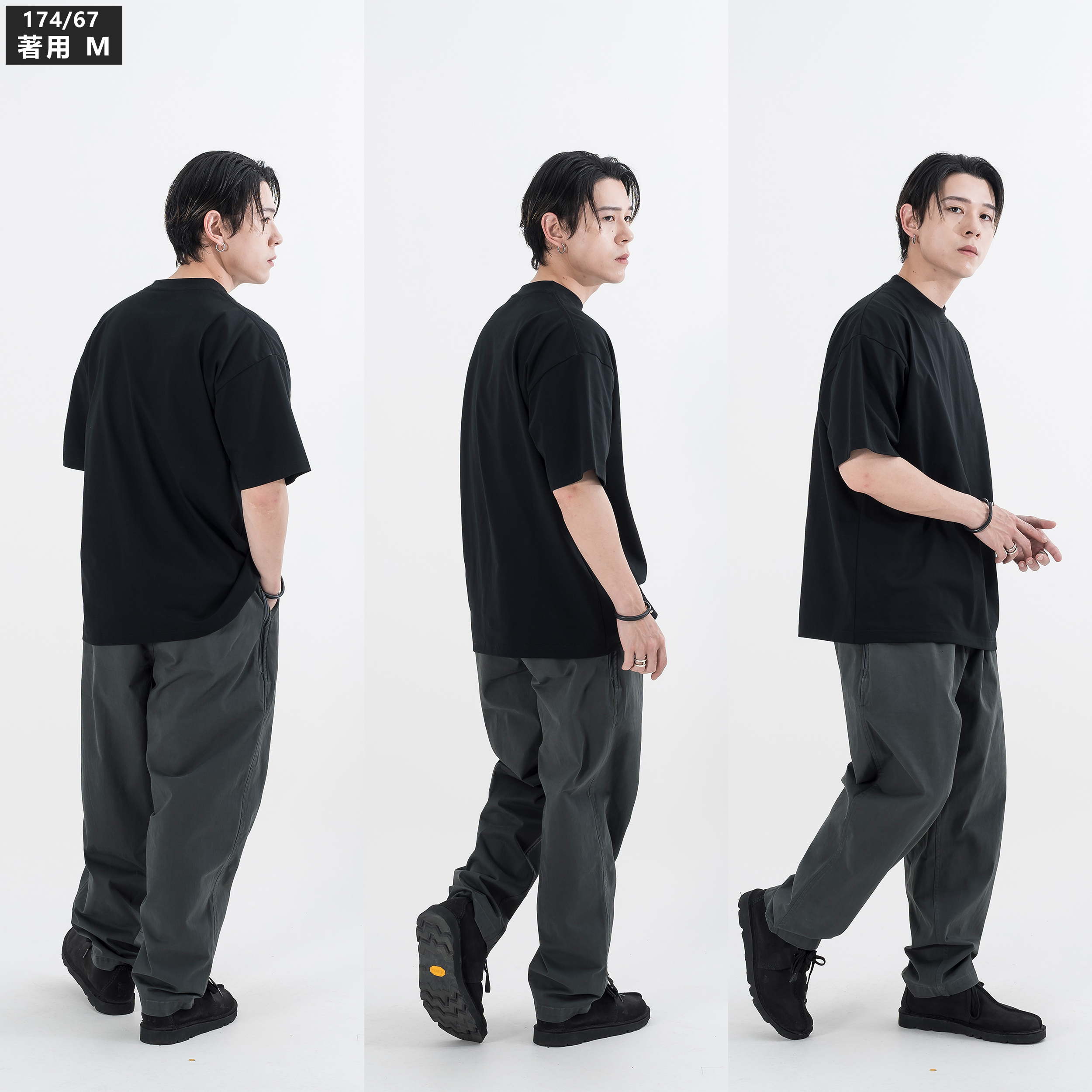 Twill Chino Pants 斜紋布 寬錐形 打褶長褲 [P-375]