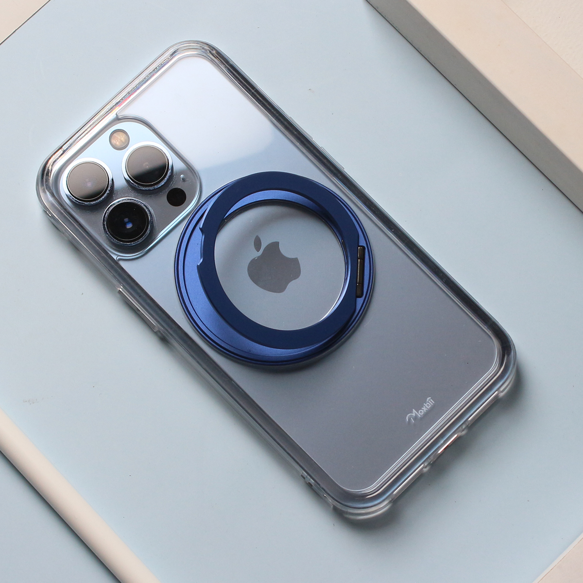 iPhone 15 Pro-D Armor 旋轉支架 MagSafe 不變黃全透明防撞手機殼