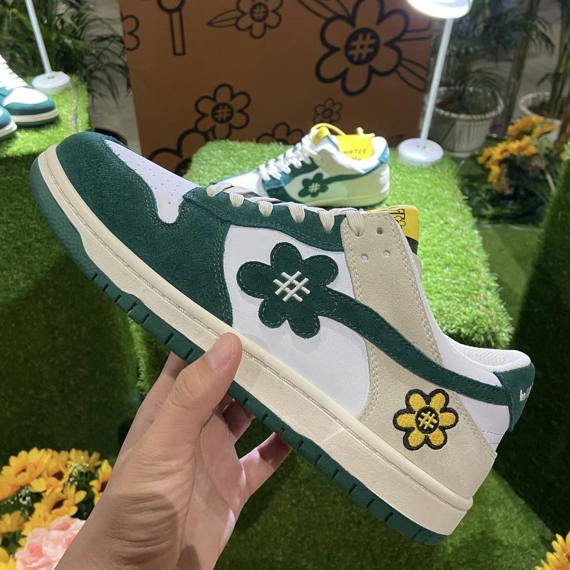 (日本連線) Water The Plant Wtp "MOSS" KICKS | DARK GREEN 鴨綠色 花花圖案 男女尺寸