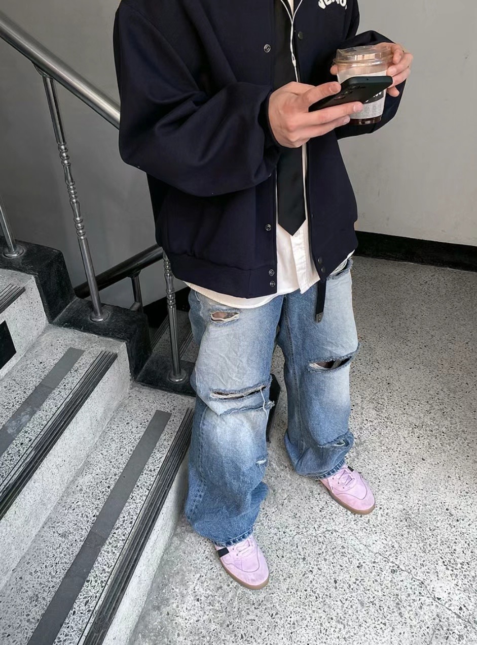 現貨 🇰🇷韓國 刷破 破壞 刷色 水洗 牛仔褲