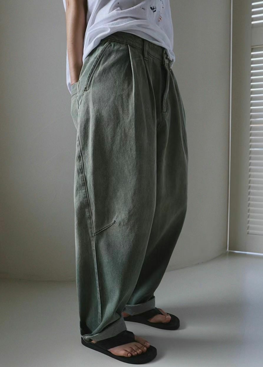 洗水淨色鬆身褲 P2762