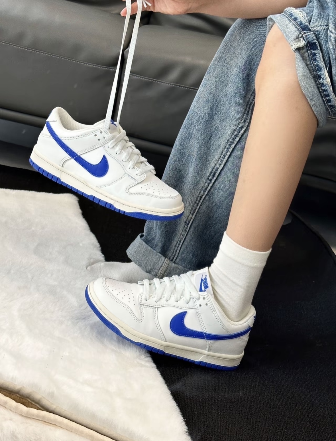 Nike Dunk Low GS 克萊茵藍 藍色 白色 皮革 女款 DH9765-105/預購
