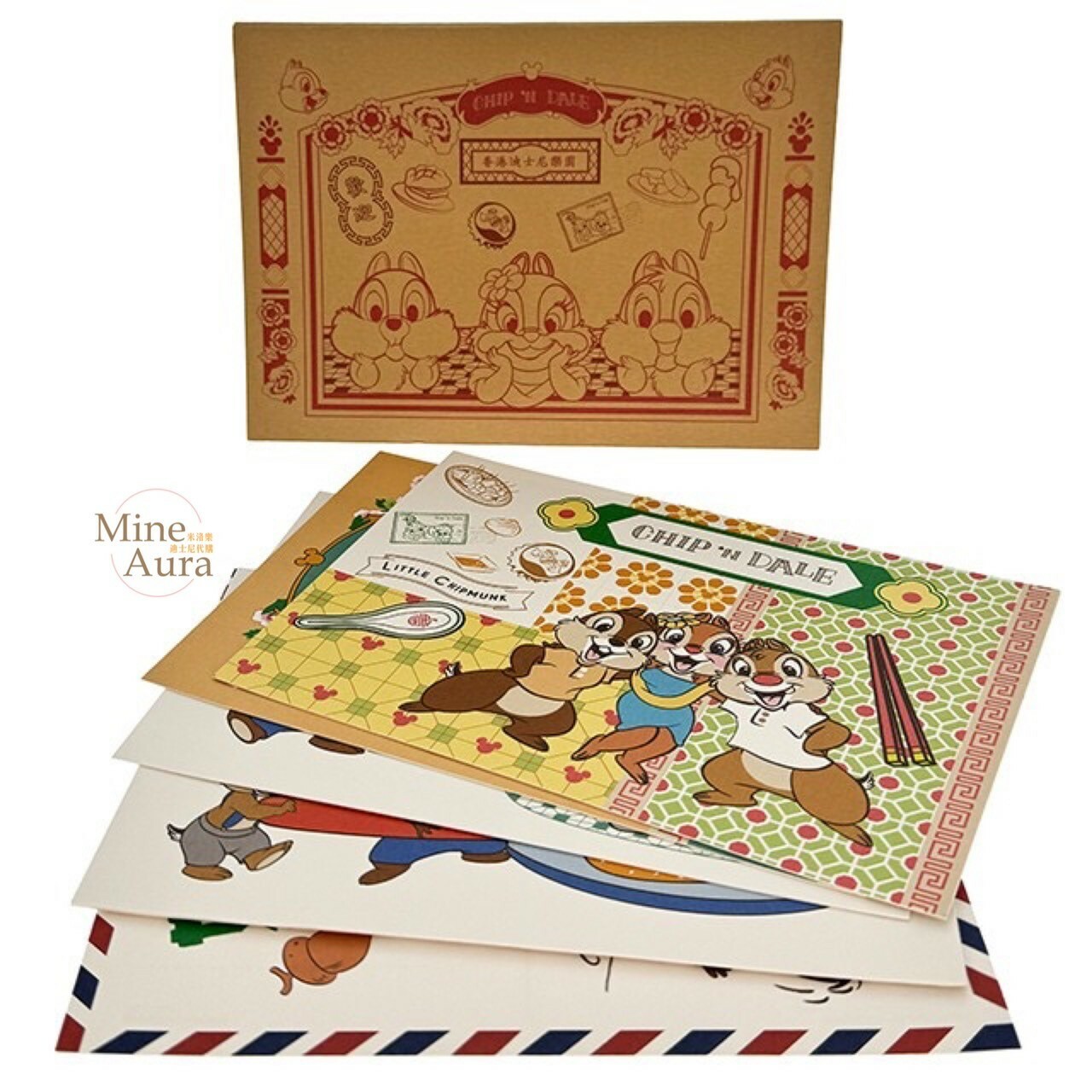 奇奇蒂蒂 Chip 'n Dale 香港傳統系列 明信片組 文具用品 -香港迪士尼樂園