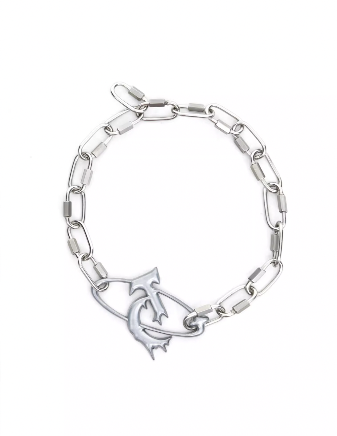 HK07 小眾金屬鎖扣項鍊 55cm