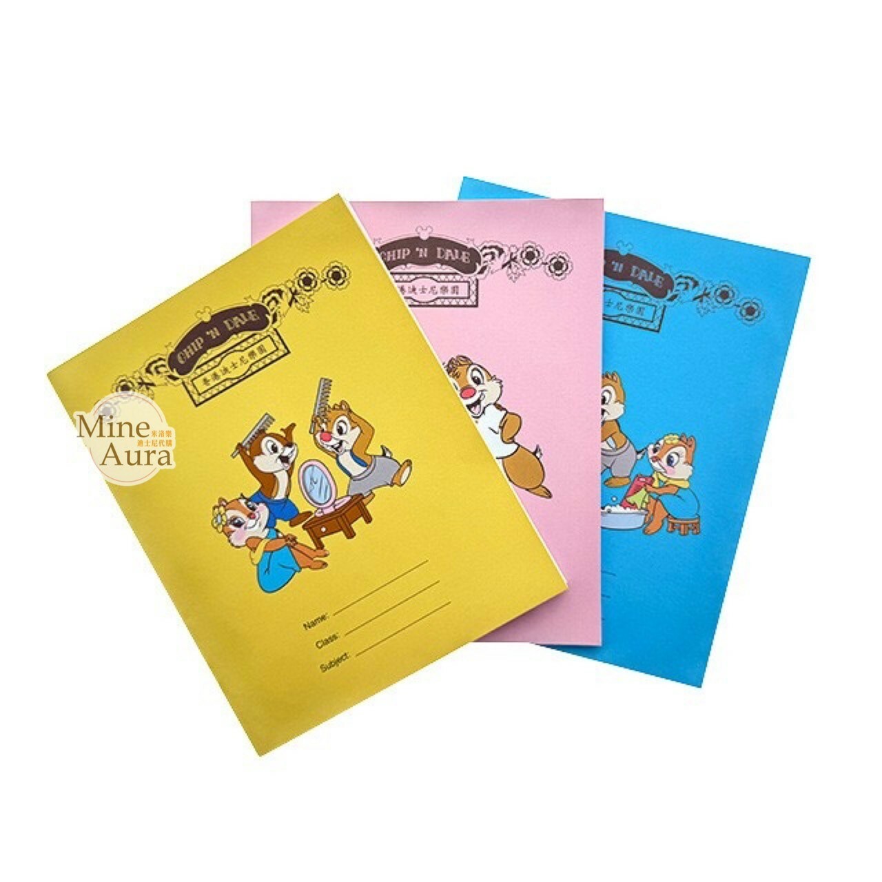 奇奇蒂蒂 Chip 'n Dale 香港傳統系列 記事本 筆記本 3入組 文具用品 -香港迪士尼樂園