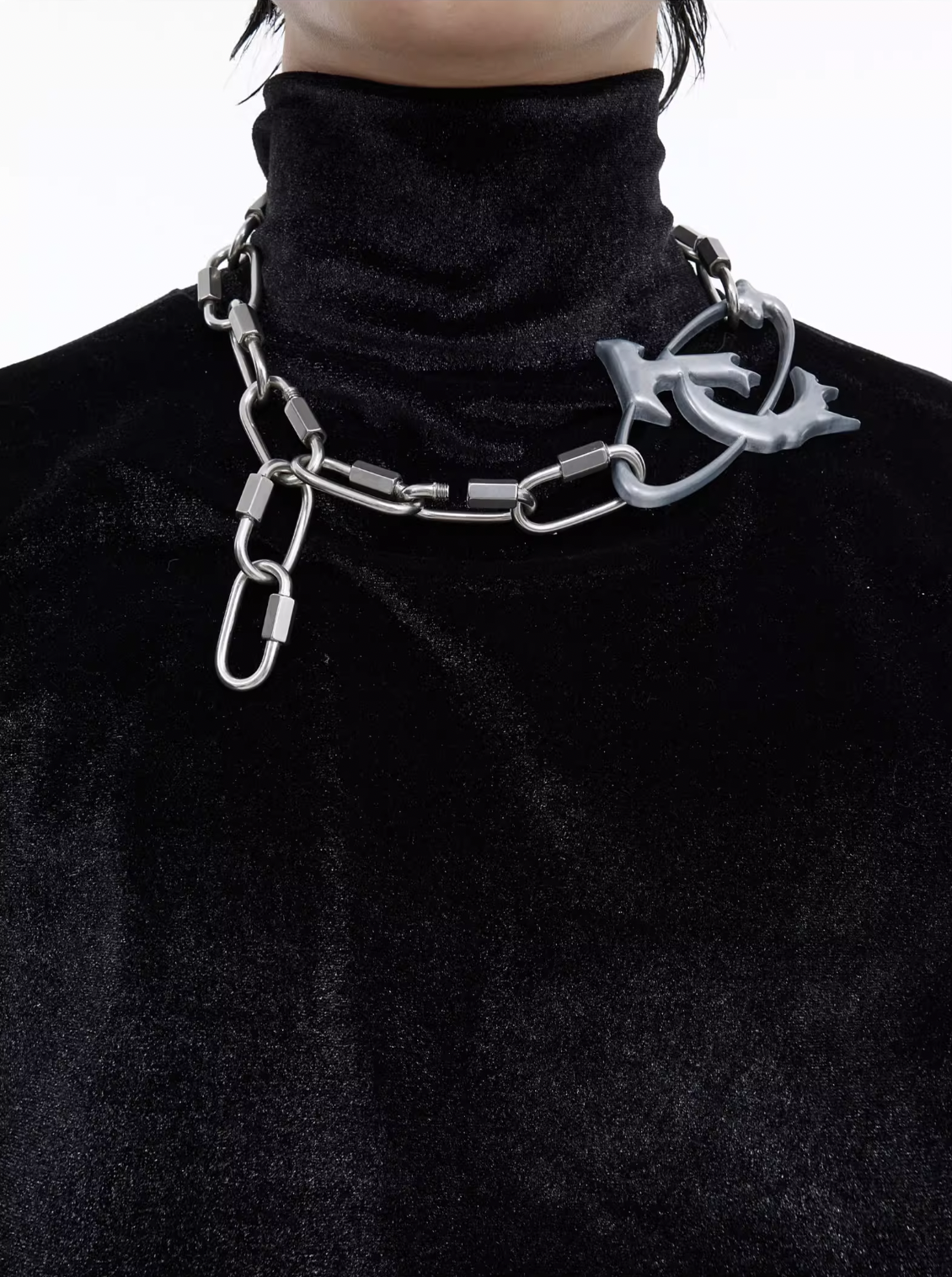 HK07 小眾金屬鎖扣項鍊 55cm