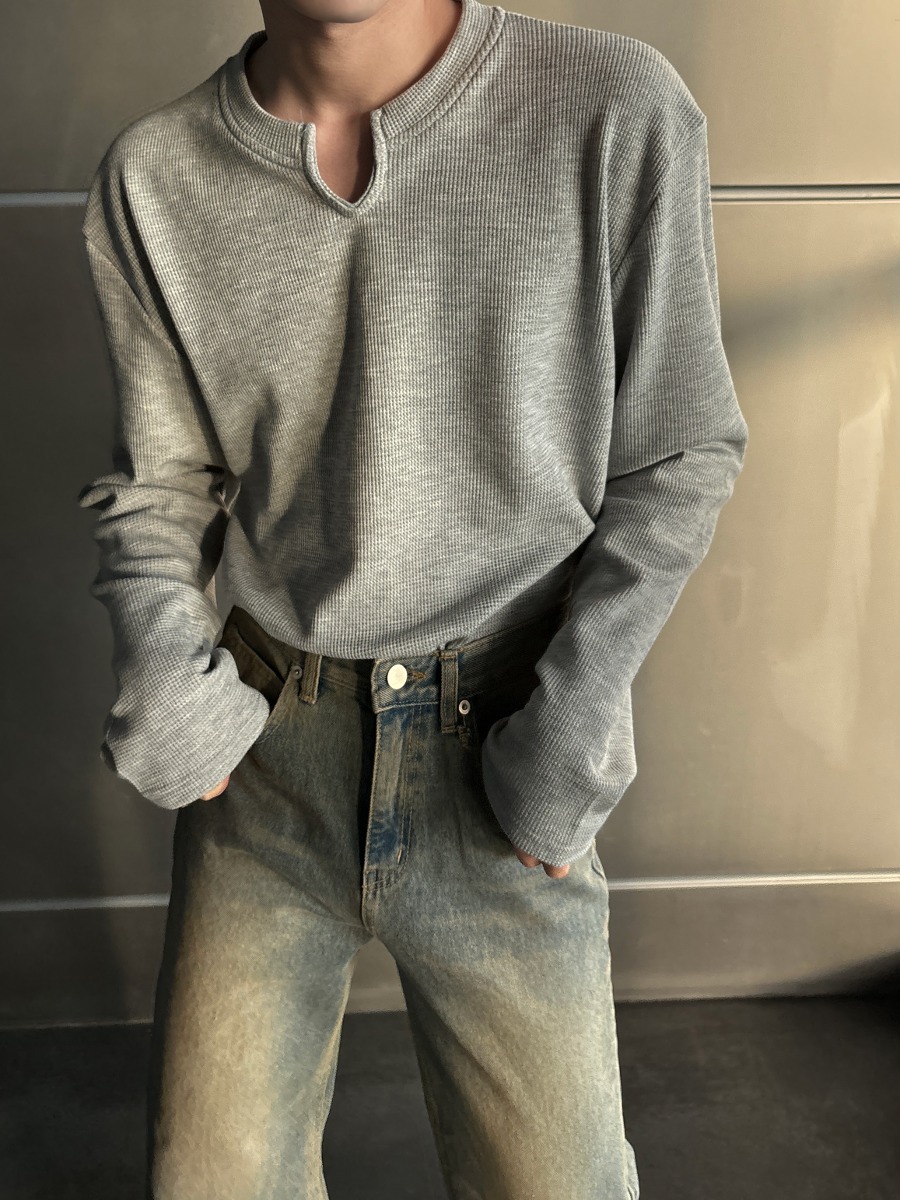 (韓國獨家特價)Belling華夫格長袖T恤