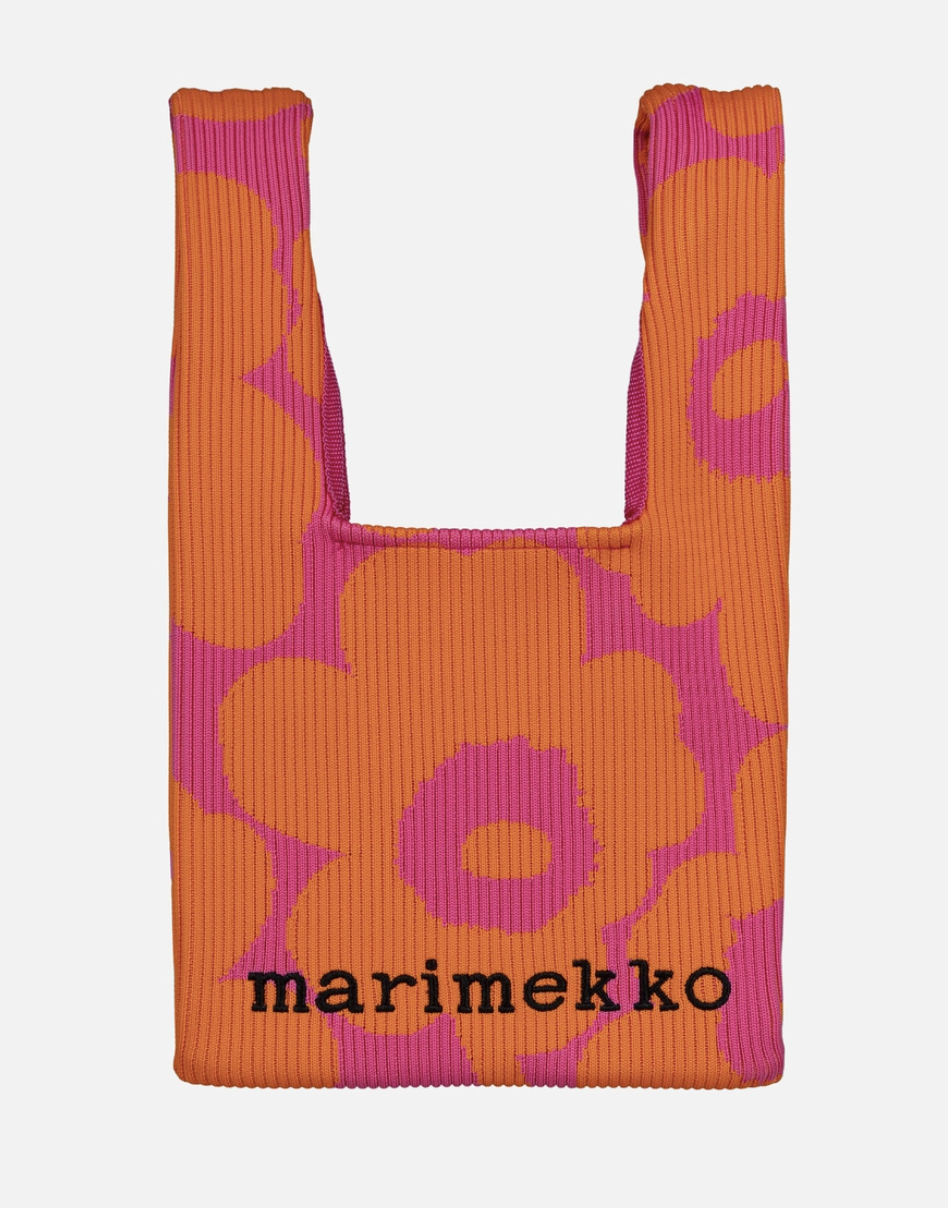 代購現貨 | marimekko Knitted mini tote |orange x pink | mini