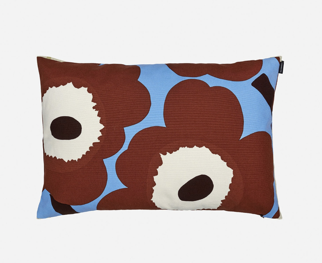 代購現貨 | Marimekko cushion cover | canvas fabric | Blue x Brown unikko