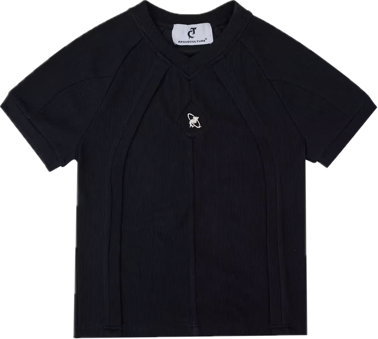 HK07 修身鑲入標誌半袖 T-shirt