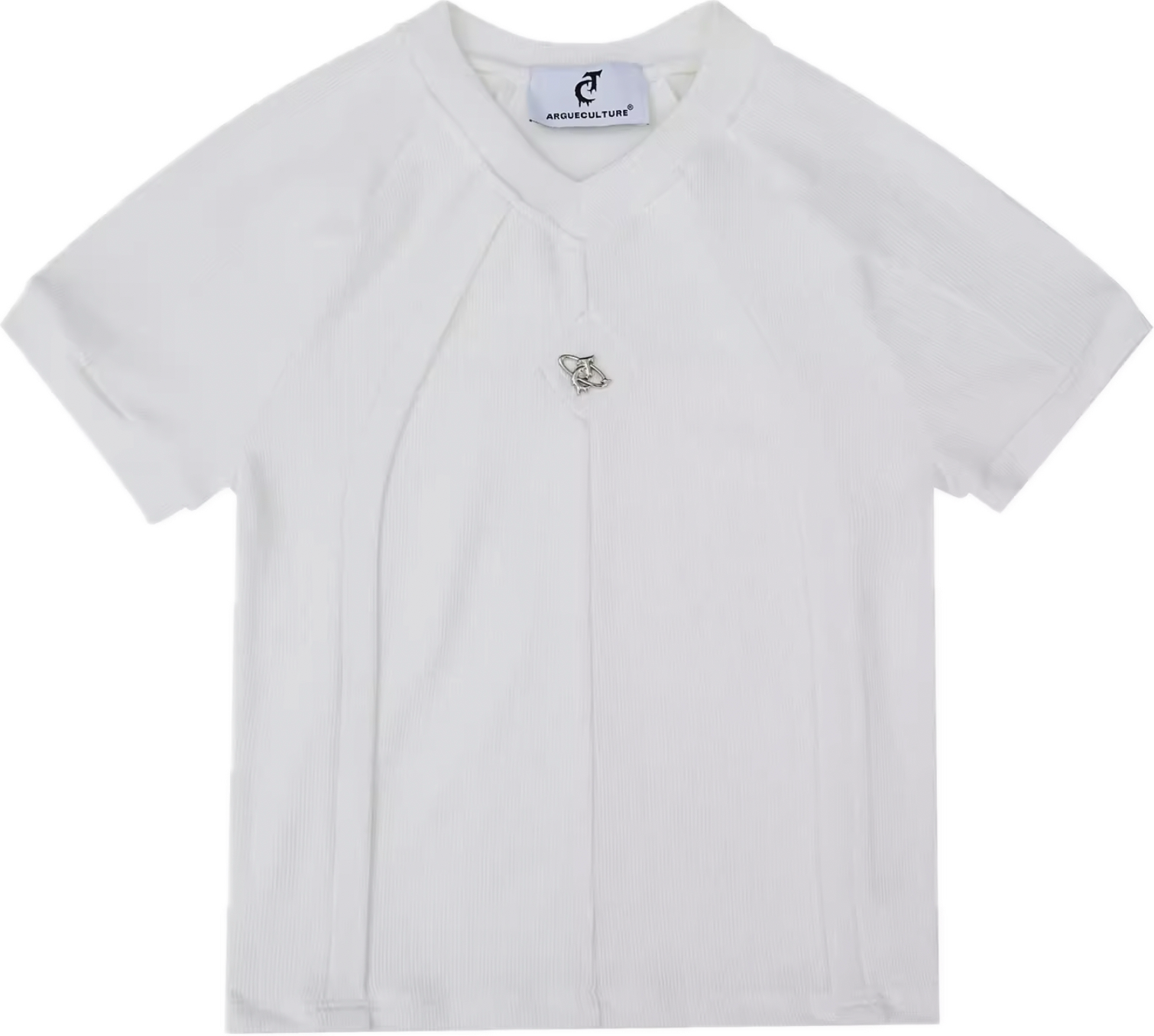 HK07 修身鑲入標誌半袖 T-shirt