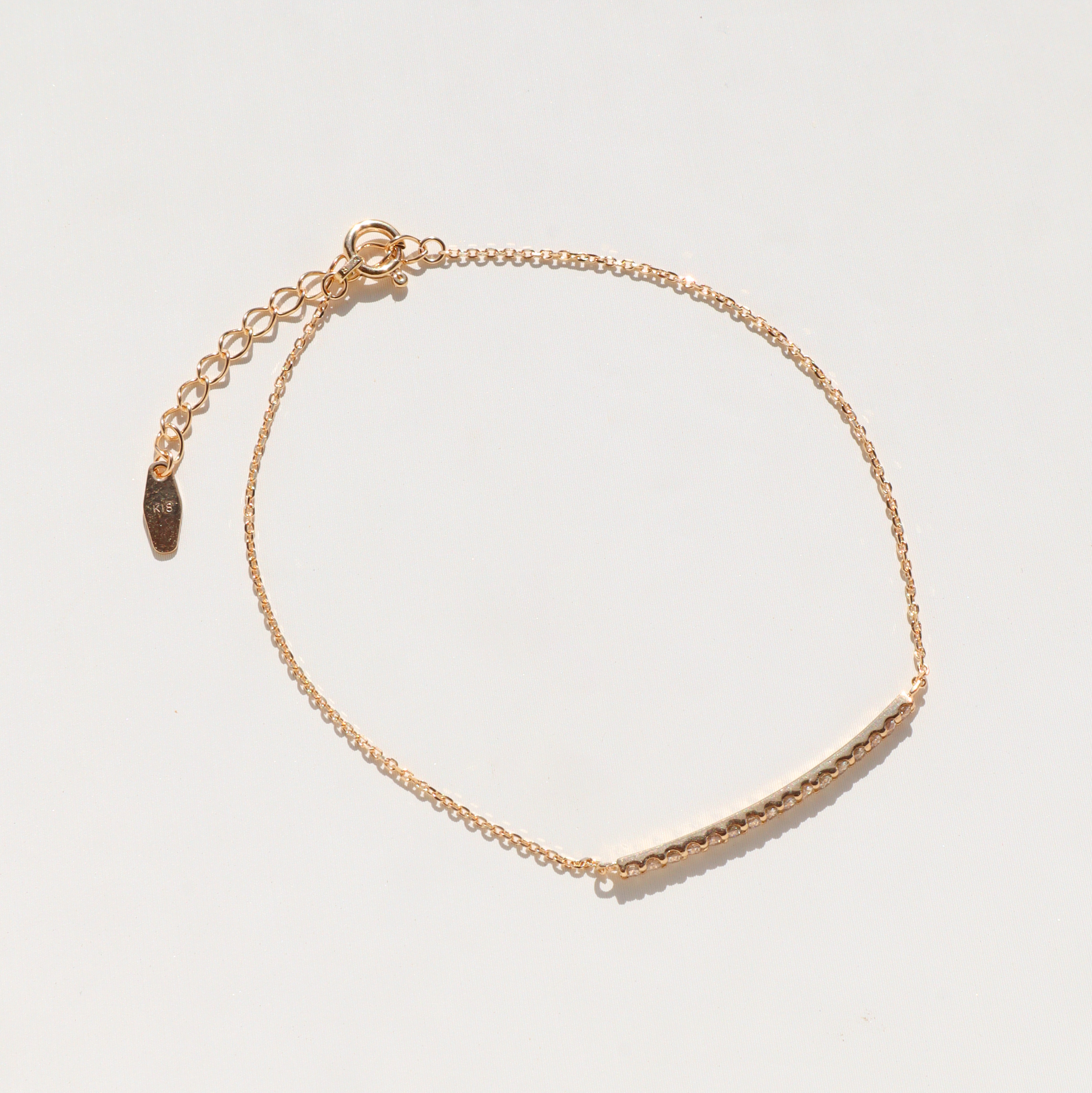 18K/經典排鑽0.15ct手鍊