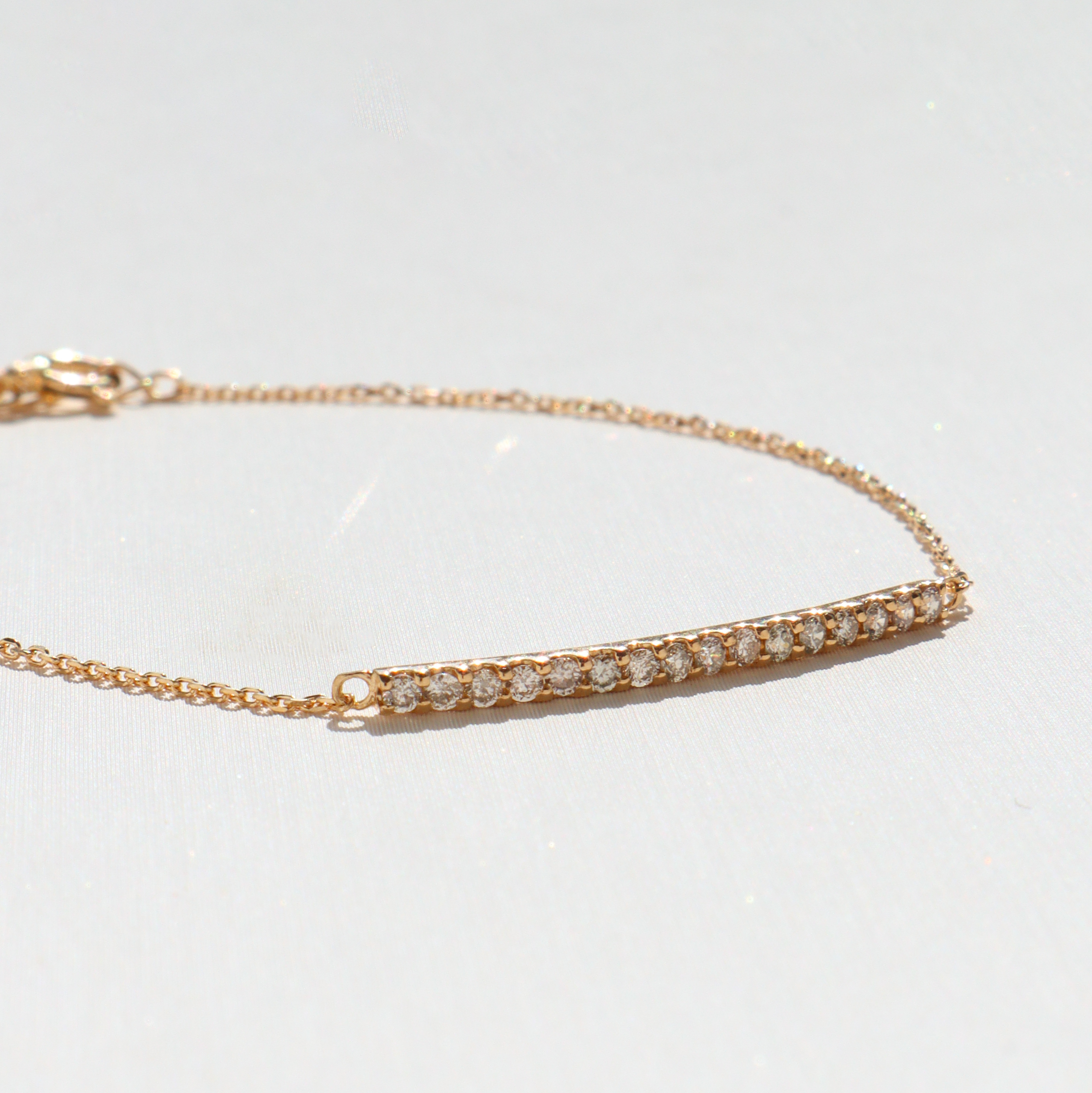 18K/經典排鑽0.15ct手鍊