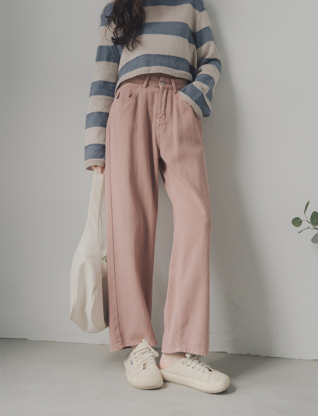 百搭寬鬆洗水長褲