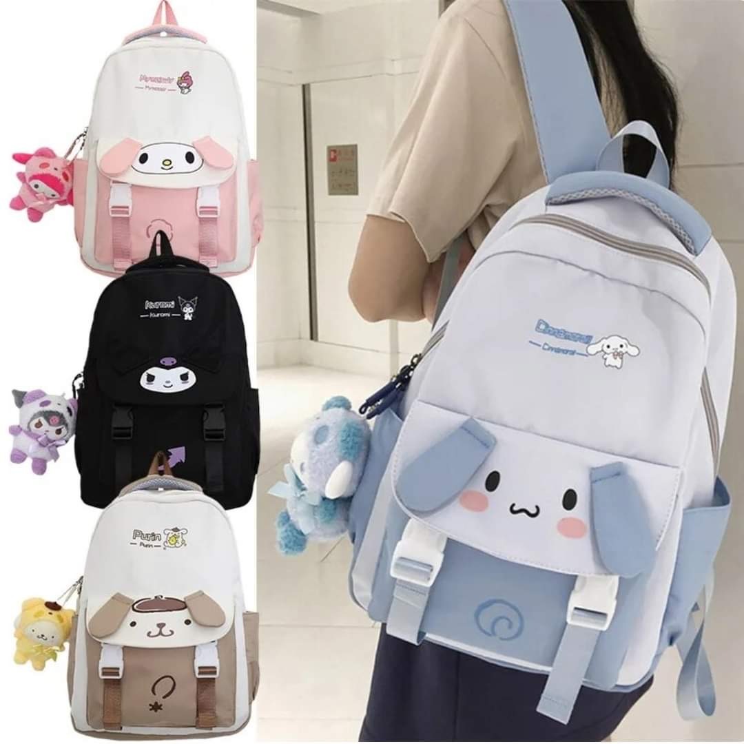 Sanrio卡通大容量書包 送掛件