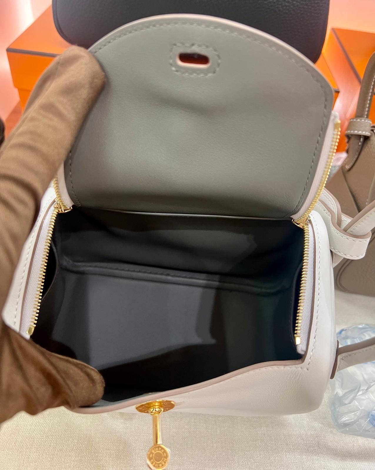 Lindy mini M4 gris pale / 0L gris meyer cc swift B（一代：肩帶長100cm)