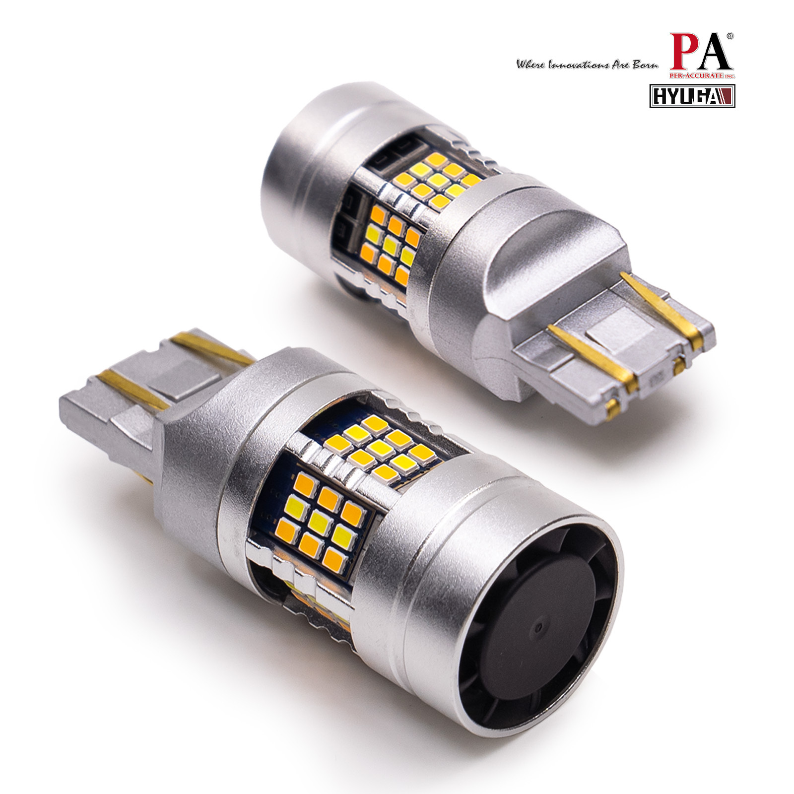 G54 雙色風扇款｜防快閃 LED 方向燈 CANBUS解碼 直上免加裝電阻 3157 1157 7443 白光 黃光