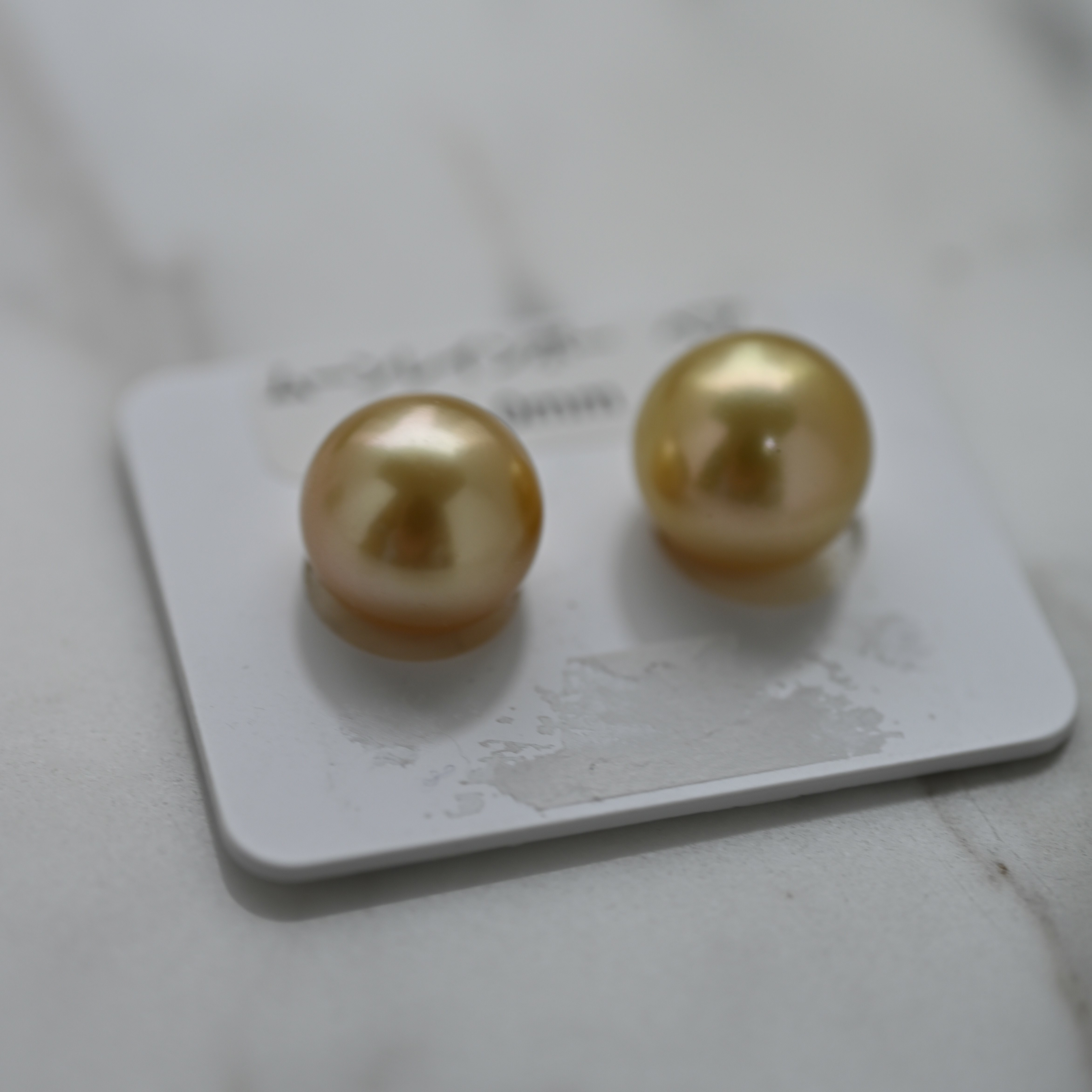 真科研證書 月光彩虹金珠11.0mm loose pearl a pair