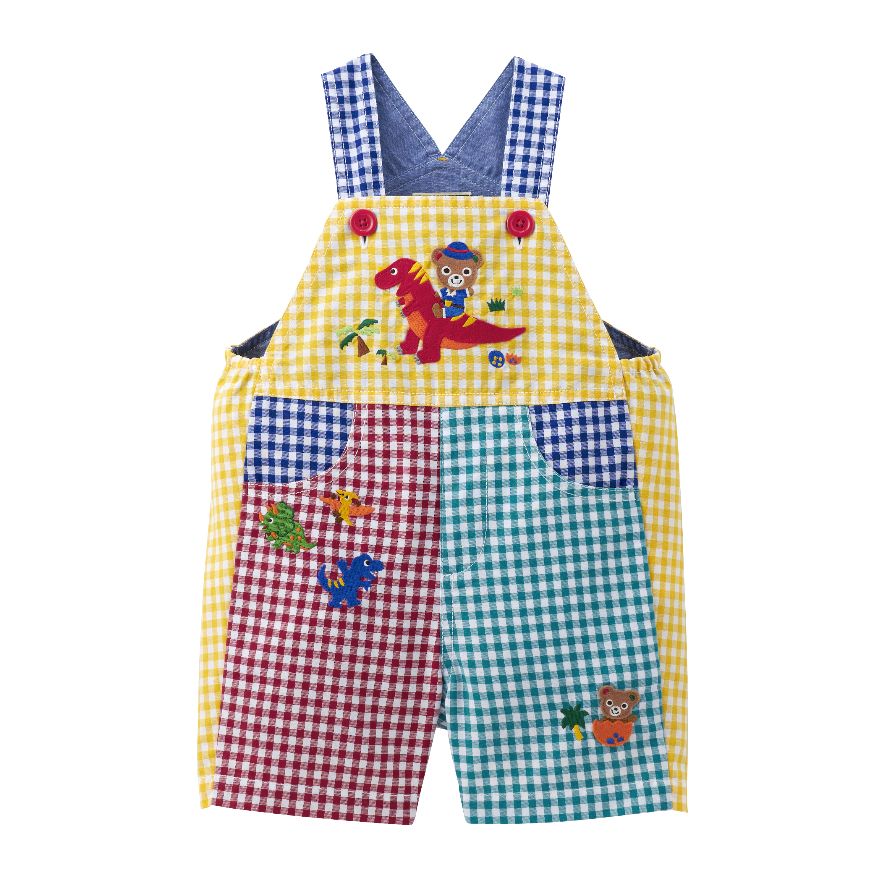 普奇熊恐龍五分吊帶褲-多色