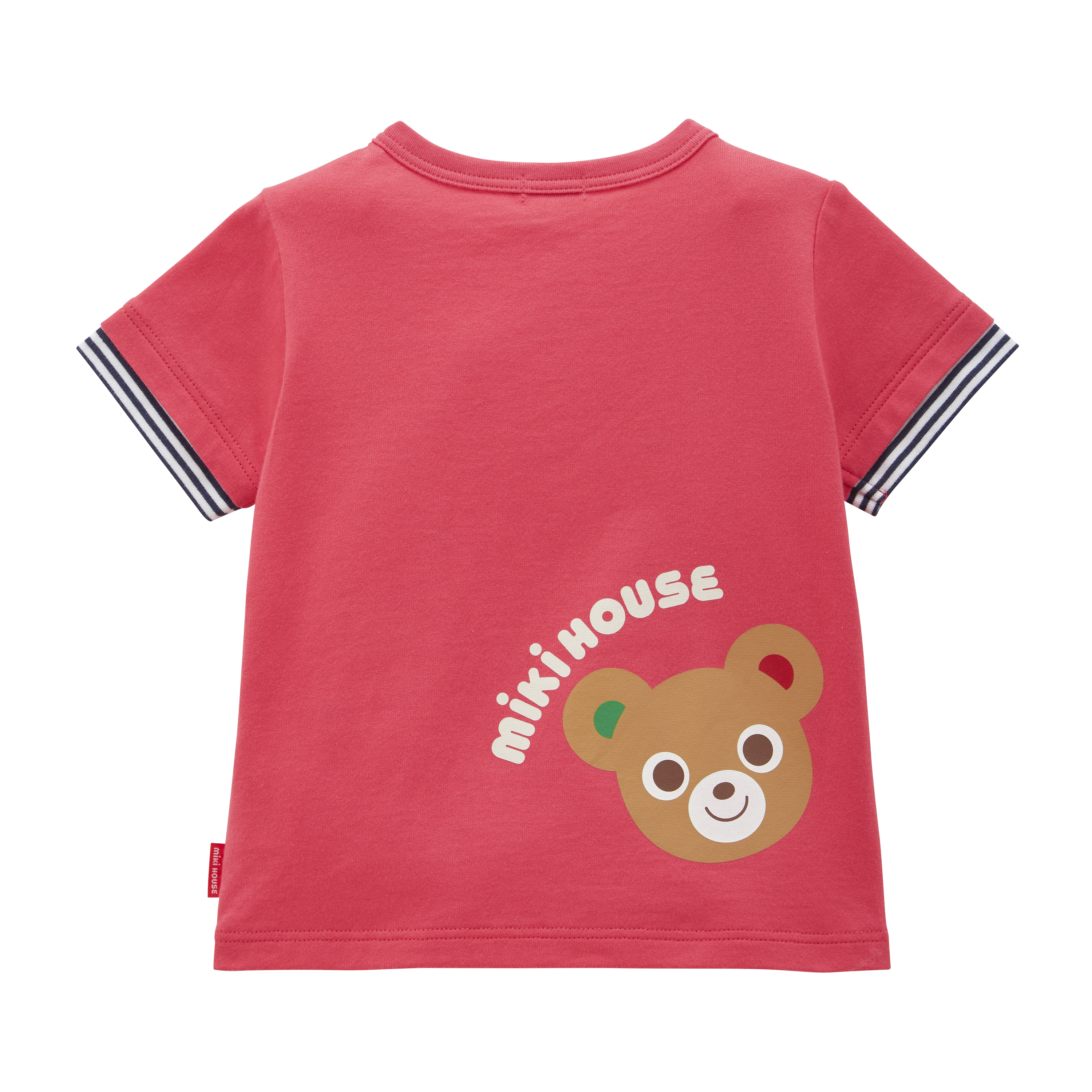 普奇熊刺繡短袖T恤-珊瑚粉紅