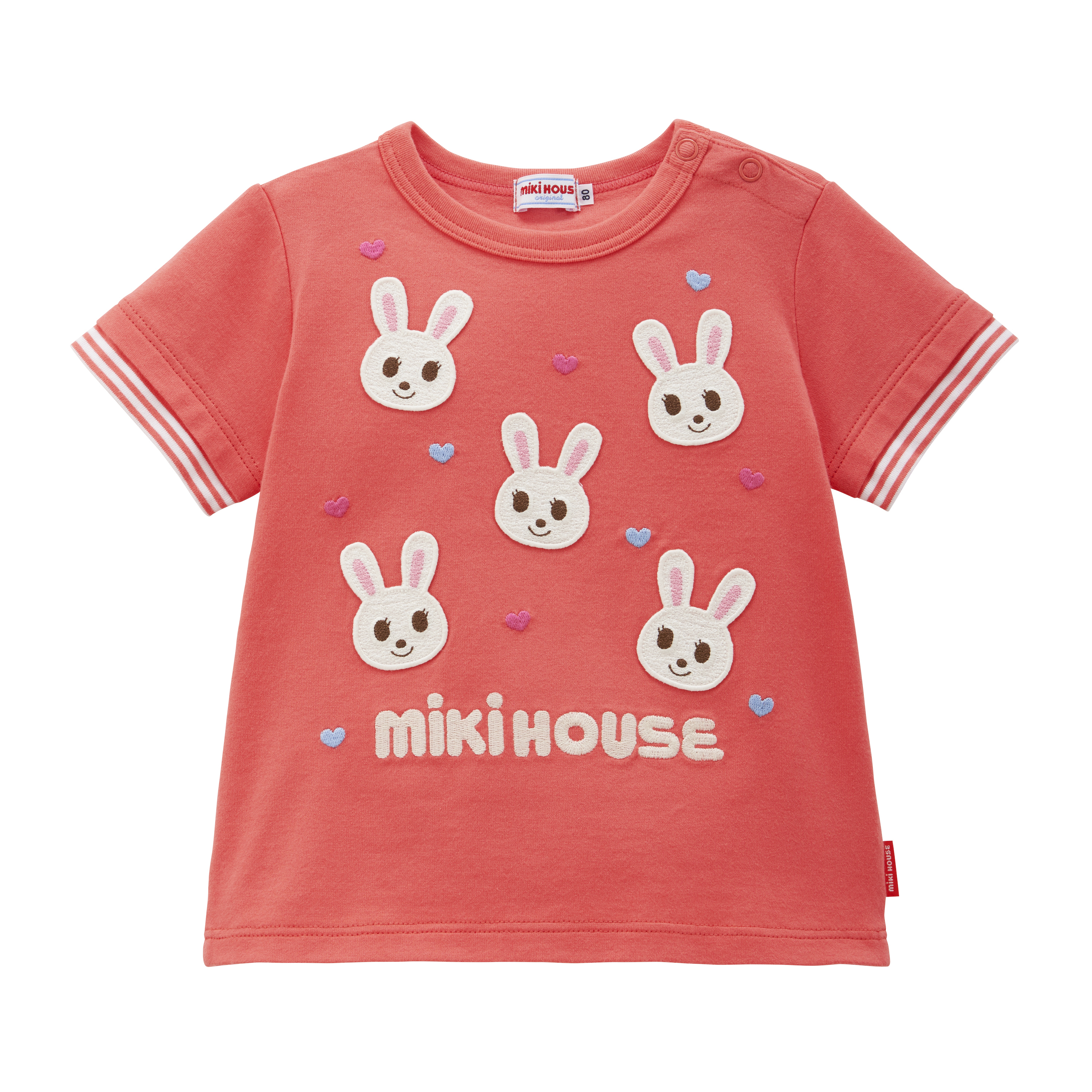 舞颯兔刺繡短袖T恤-粉