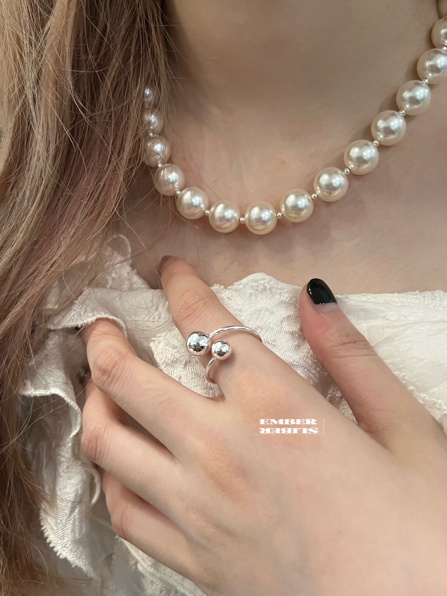 ✨✨S925 BIGSMALL BALL RING 🌕