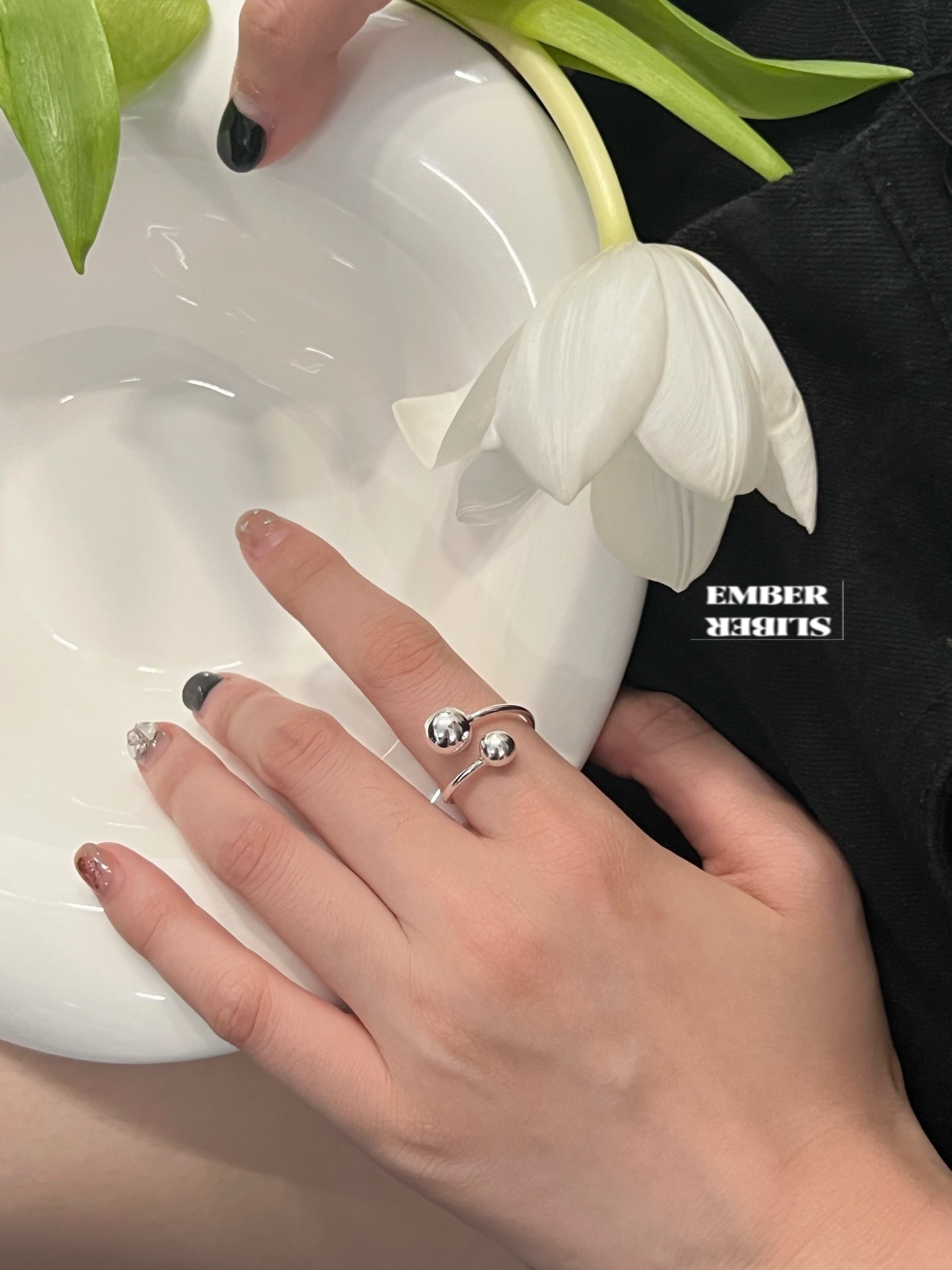 ✨✨S925 BIGSMALL BALL RING 🌕