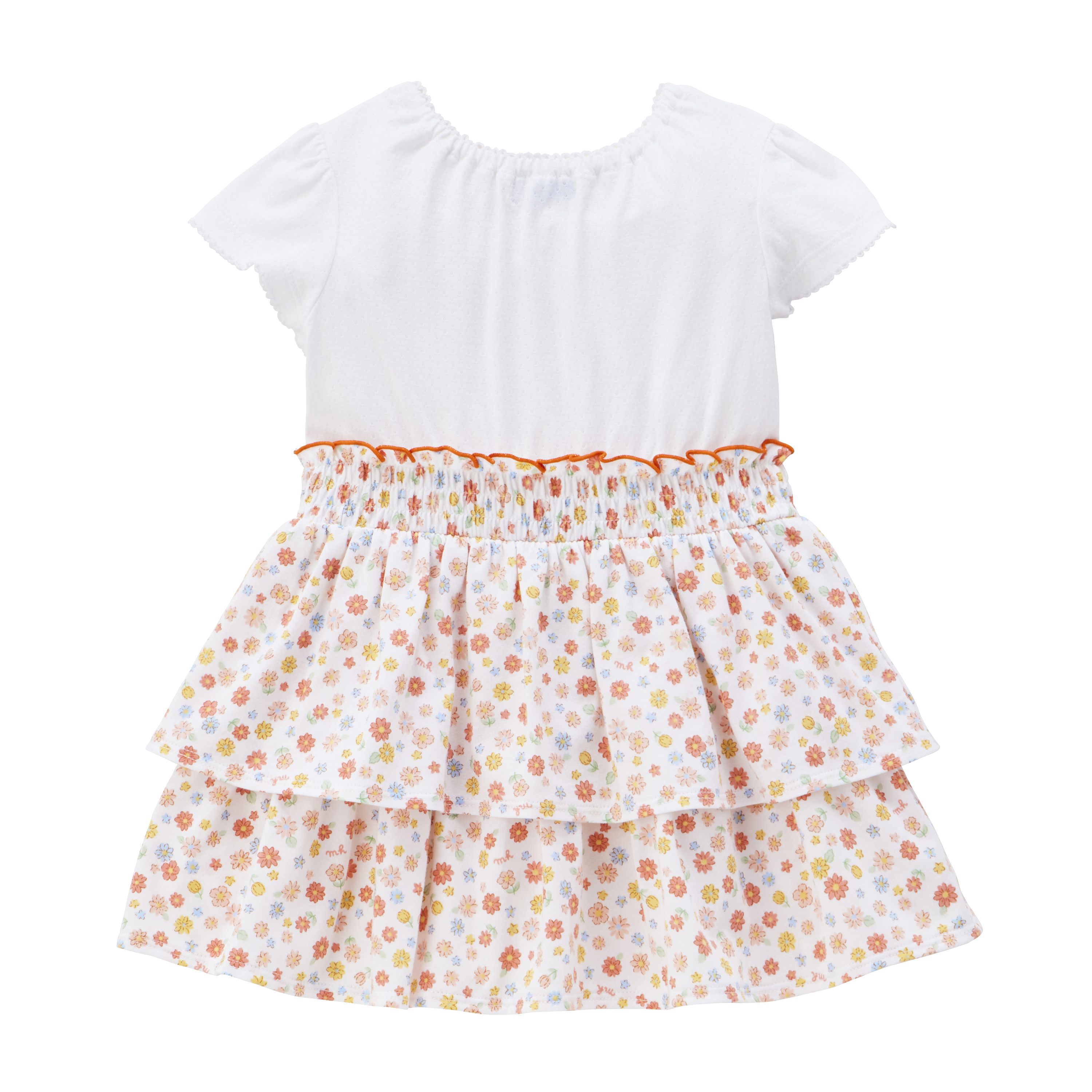 舞颯兔短袖洋裝-橙