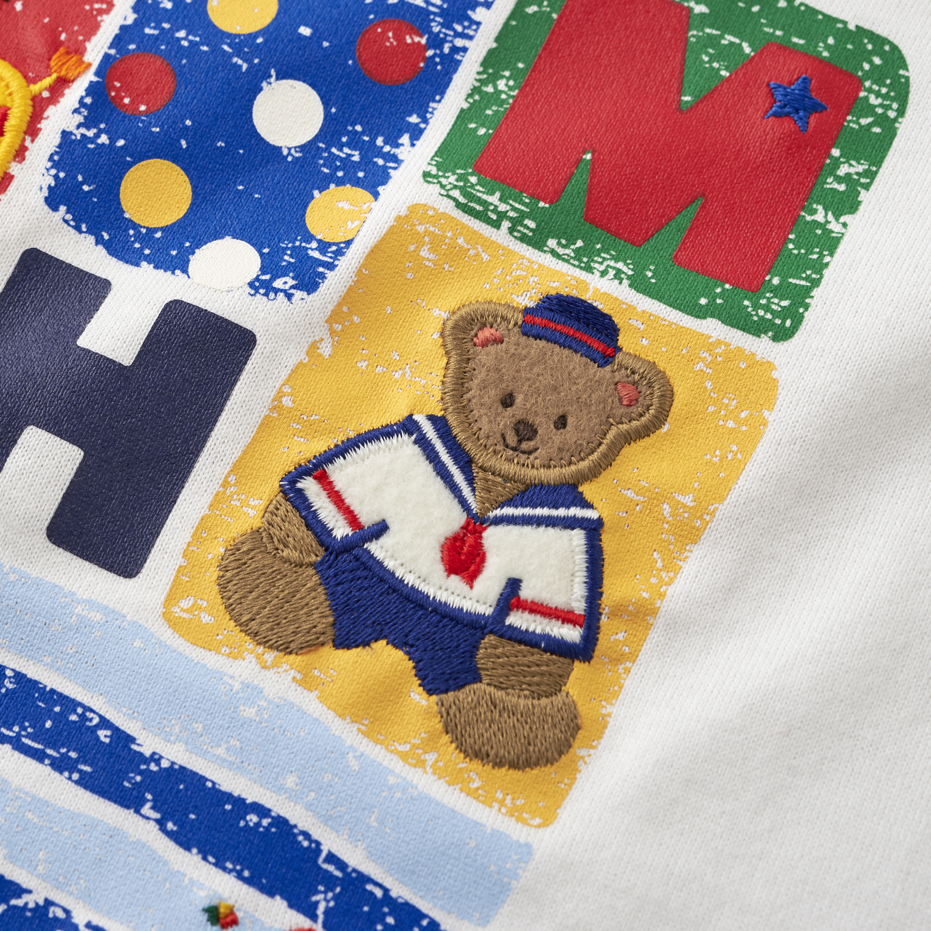 MIKI HOUSE BEAR短袖T恤-白