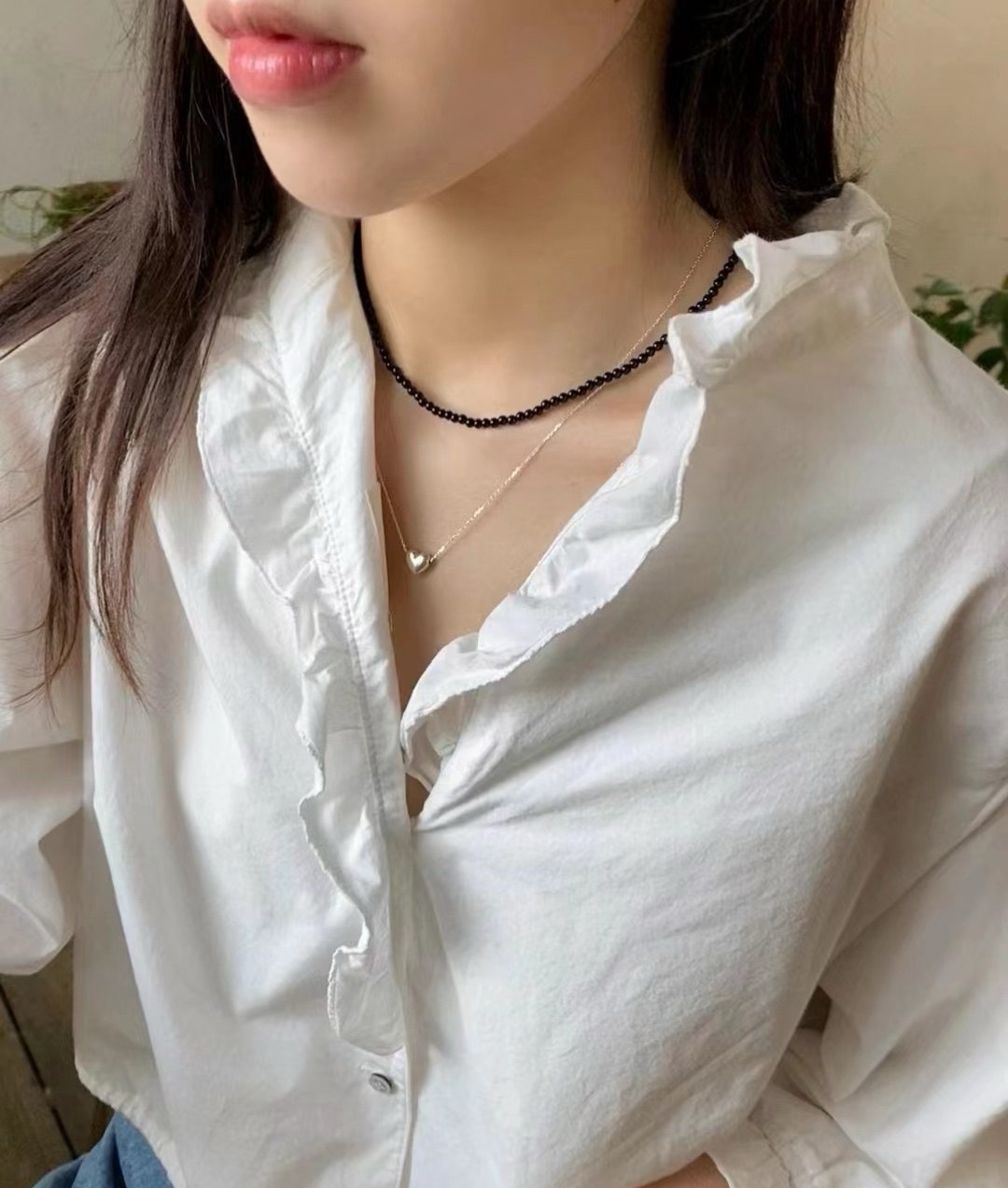 ✨✨S925 SILVER BLACK AGATE  NECKLACE 🖤