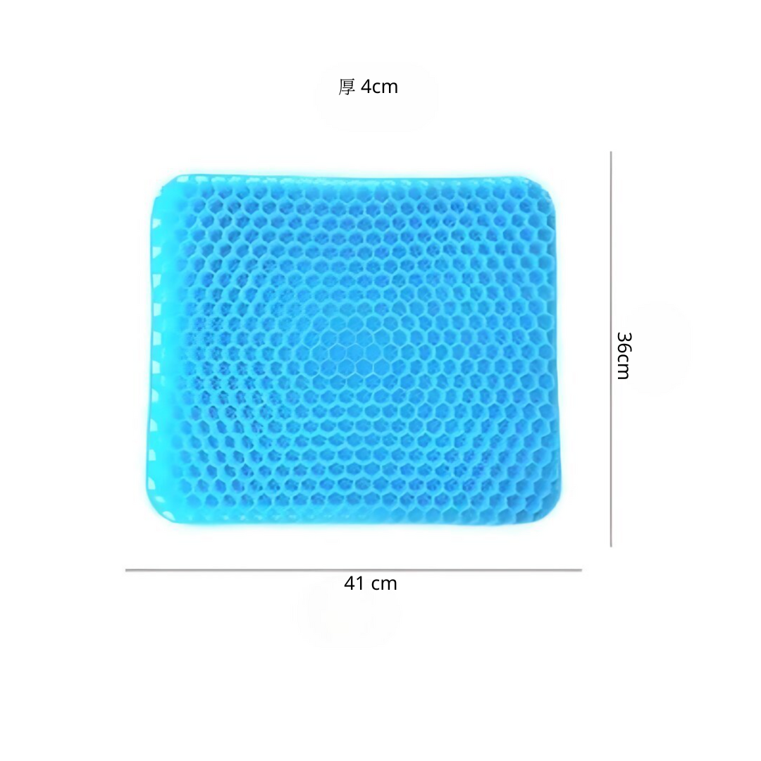 凝膠坐墊 (四季均適用於家居, 辦公室及車內) - 佩黑色套