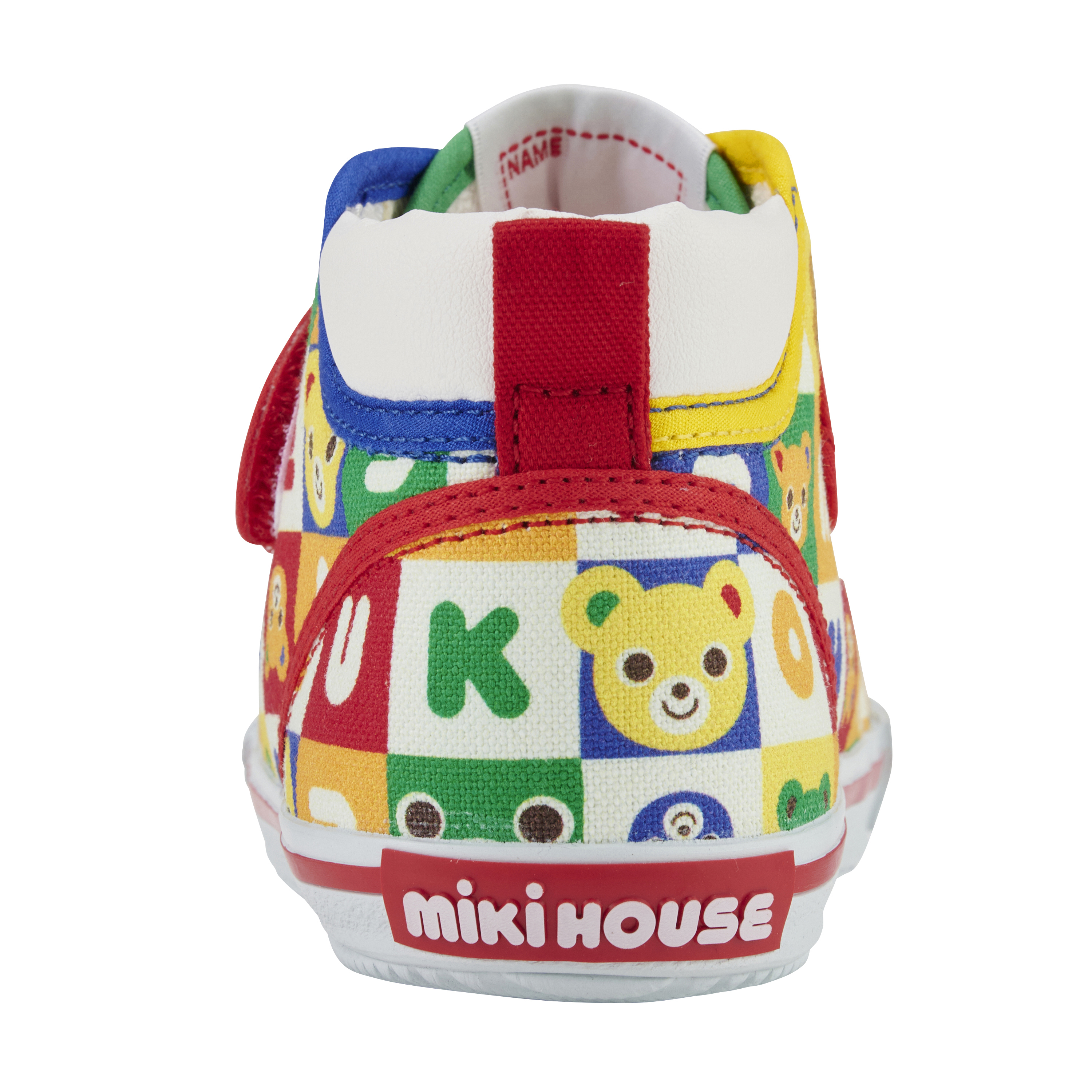 方格普奇熊二段鞋-白