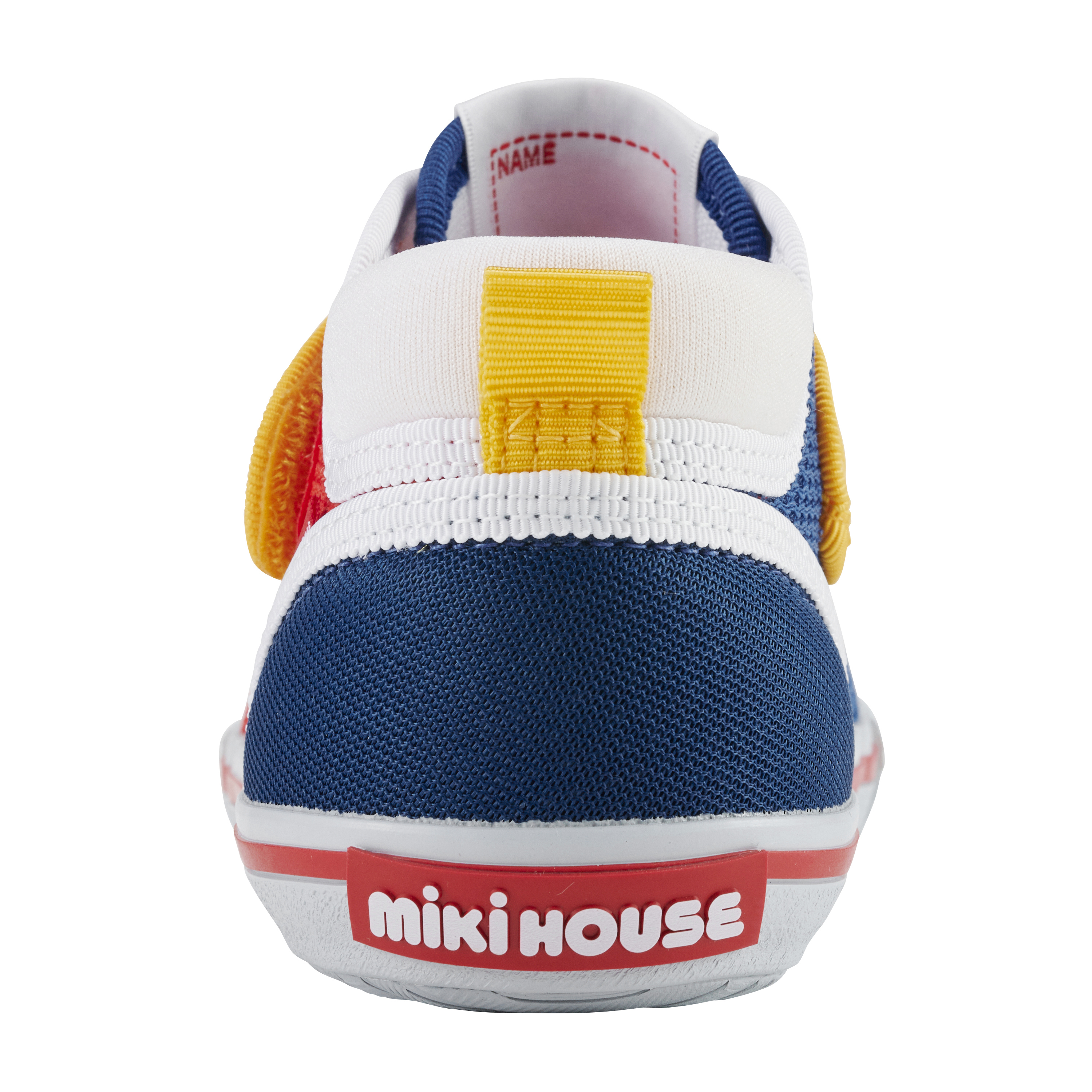 鞋帶造型網眼二段鞋-紅&黃