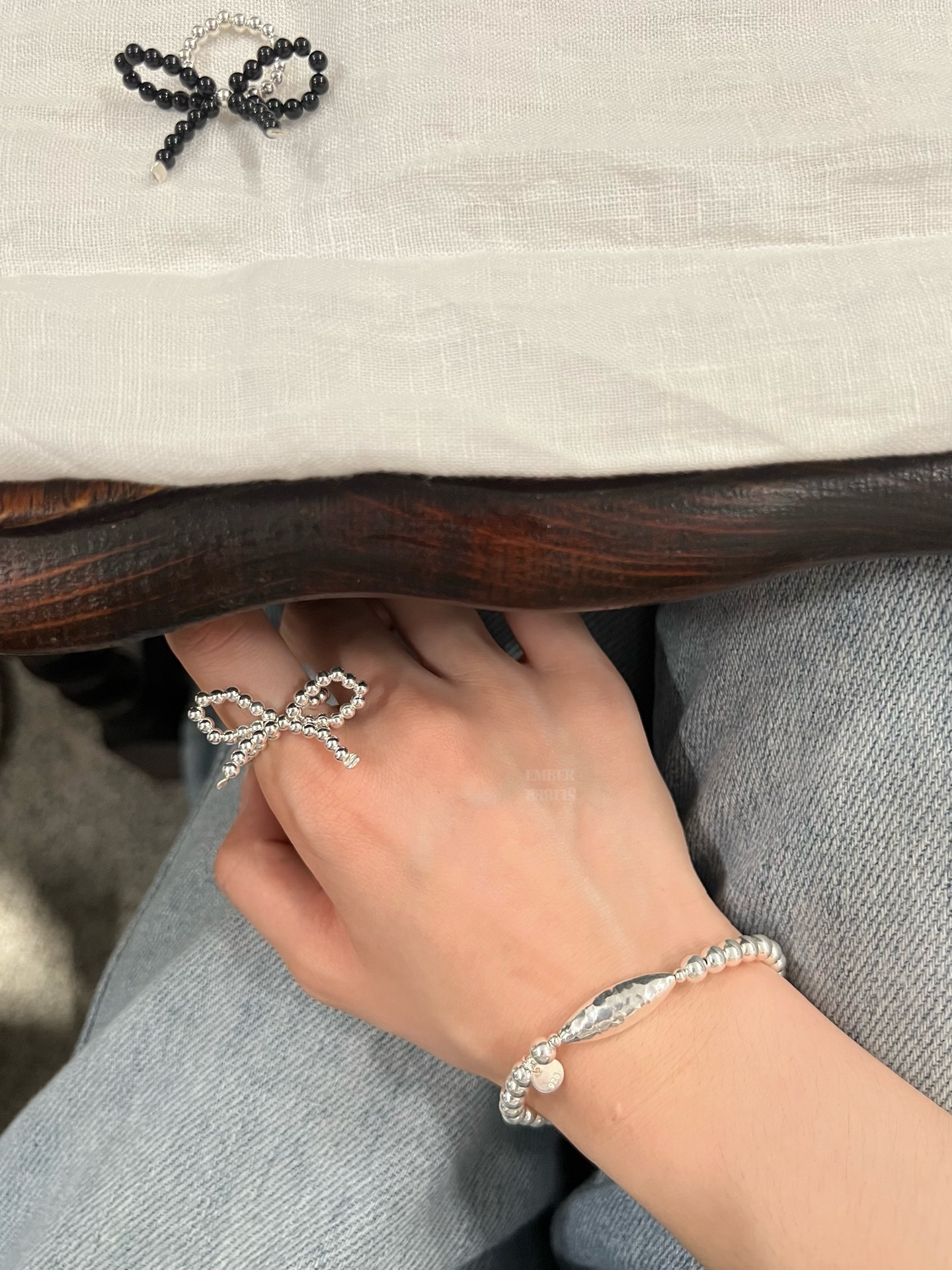 ✨✨S925 SILVER BOW ELASTIC RING 🎀