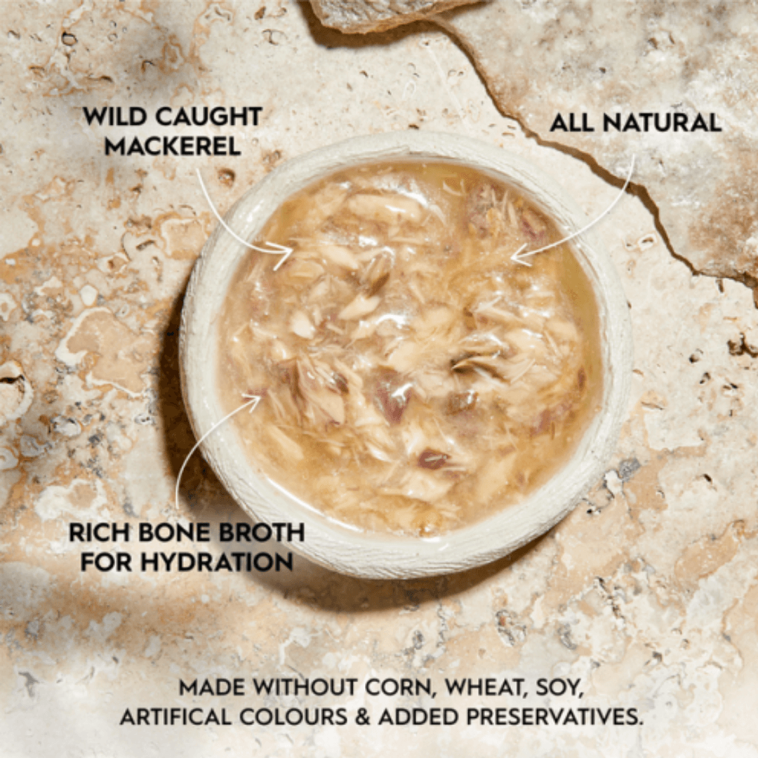 Trilogy 野生鯖魚肉絲高湯主食罐 85g