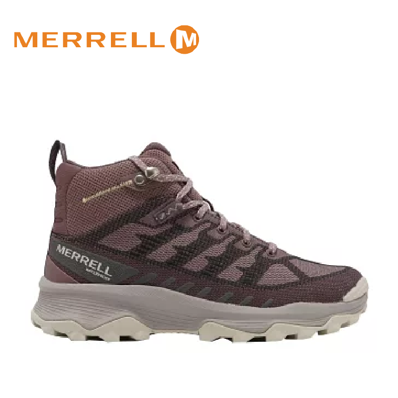 MERRELL 美國 SPEED ECO MID WATERPROOF 防水中筒戶外健行鞋 紫 深藕 女 32ML037866
