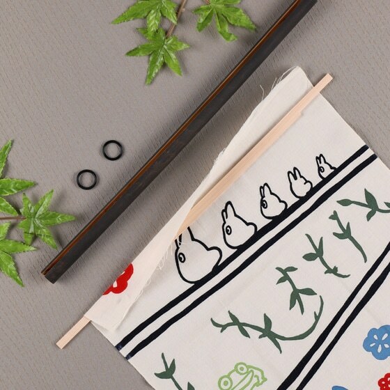 日本職人注染布掛桿 櫻花木