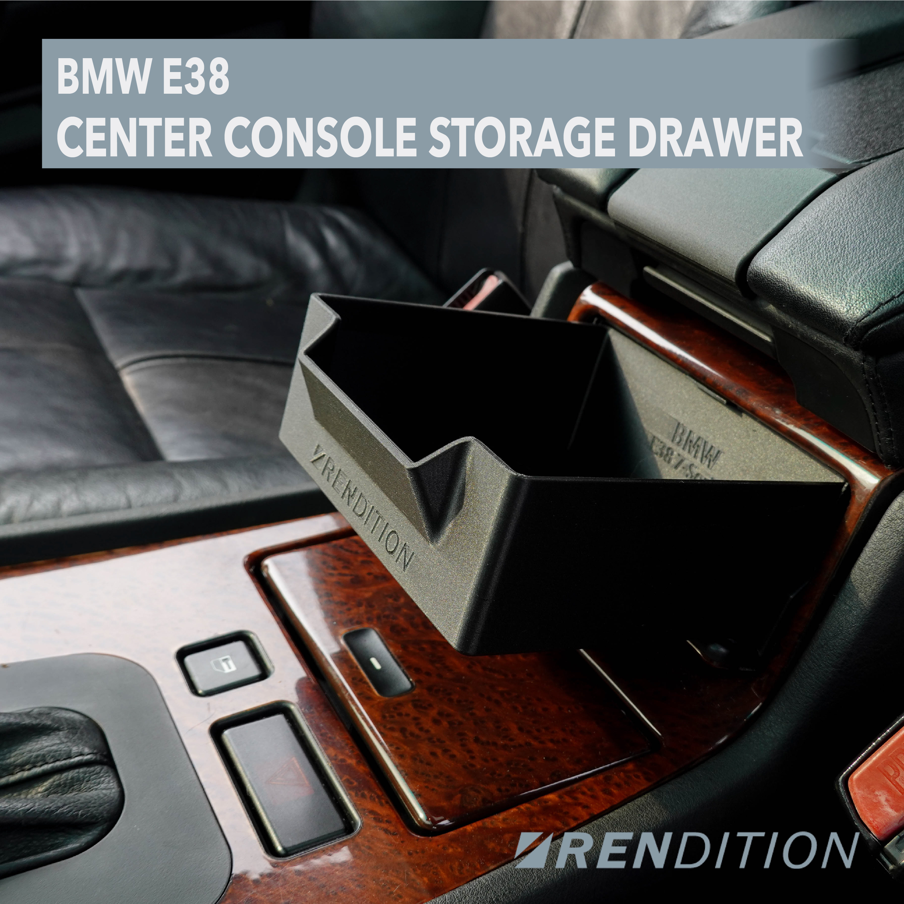 BMW E38 CENTER CONSOLE STORAGE DRAWER