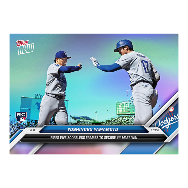 Yoshinobu Yamamoto 山本由伸首勝- 2024 MLB TOPPS NOW® Card #42