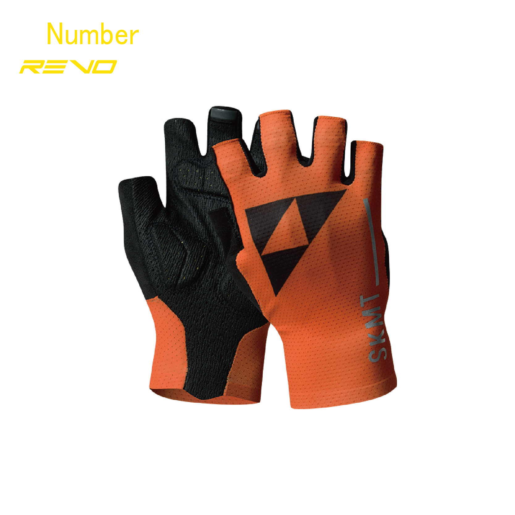 Number3橙紅半指手套