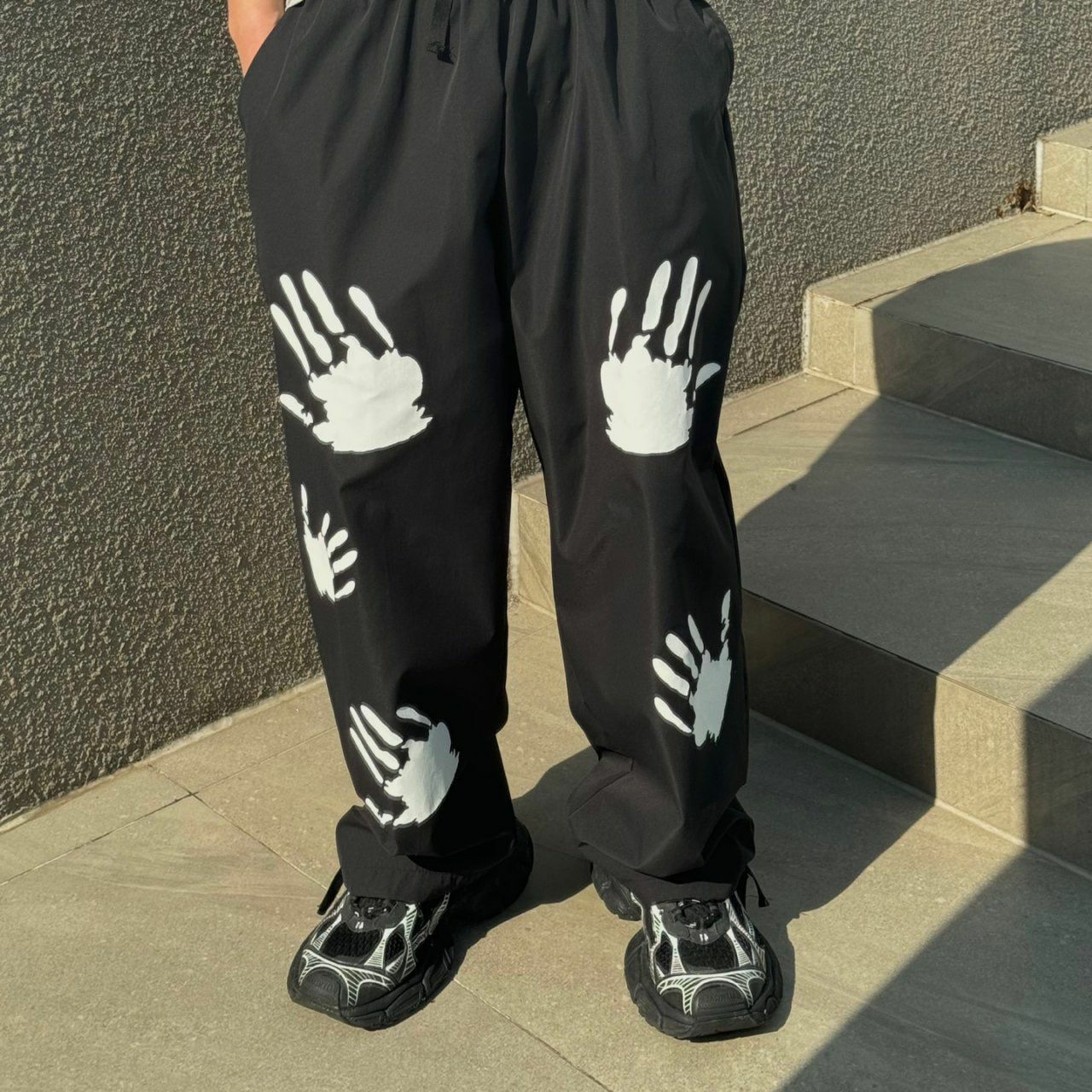 手掌圖案鬆身褲 BY ATTENTION-174P