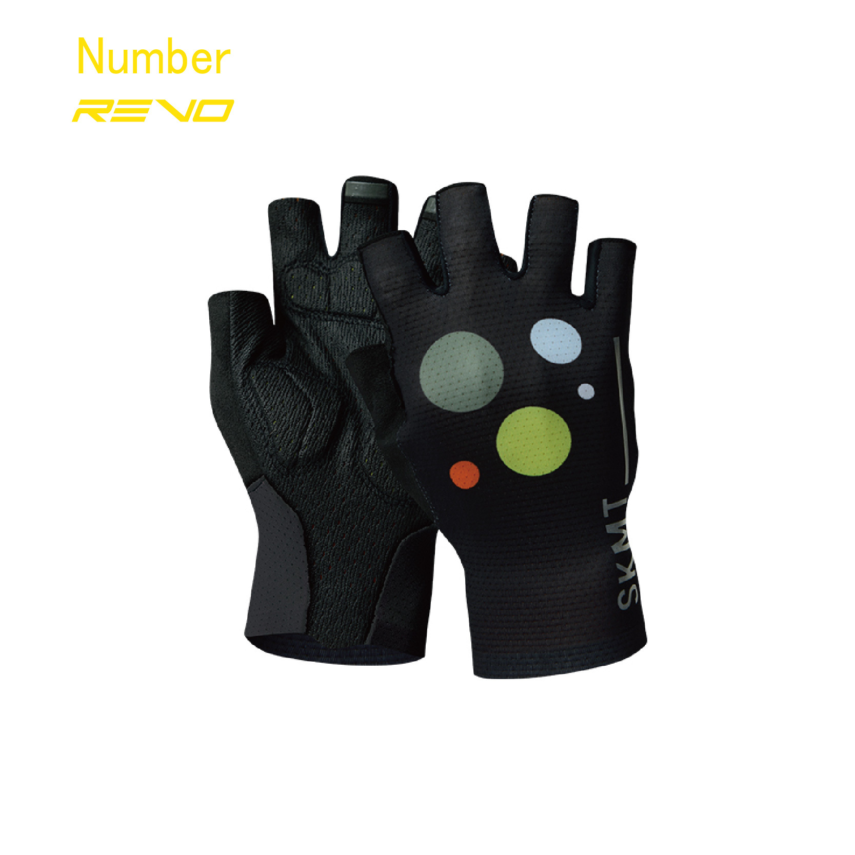 Number5黑色半指手套