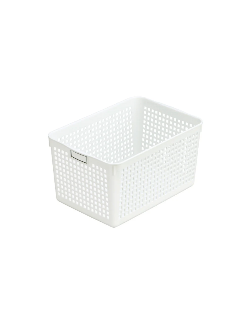 日本 INOMATA 桌上型收納籃 啡色/白色