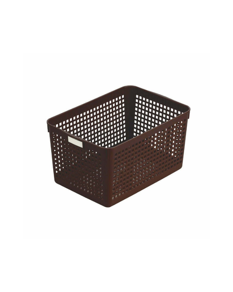 日本 INOMATA 桌上型收納籃 啡色/白色