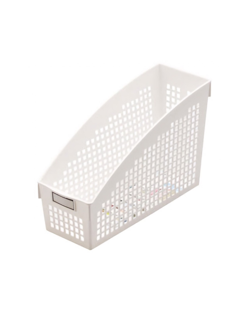 日本 INOMATA 書本收納籃 啡色/白色