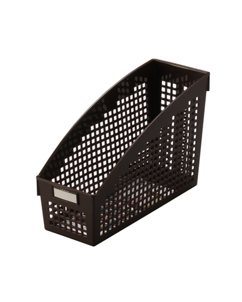 日本 INOMATA 書本收納籃 啡色/白色