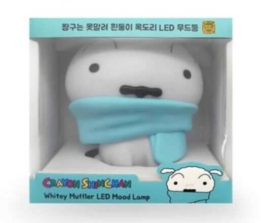 Crayon Shinchan Whitey Muffler LED Mood Lamp 小白圍巾夜燈 最新款拍拍小夜燈 第二代 