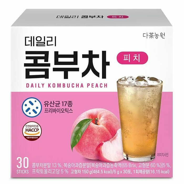 DANONGWON Kombucha Peach 5g x 30s BEST BEFORE 15 August 2025