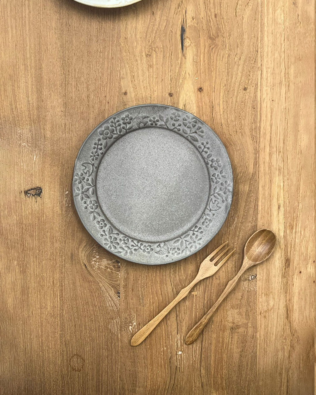 益子燒 kukka 18cm中碟 可可色｜職人 若林健吾