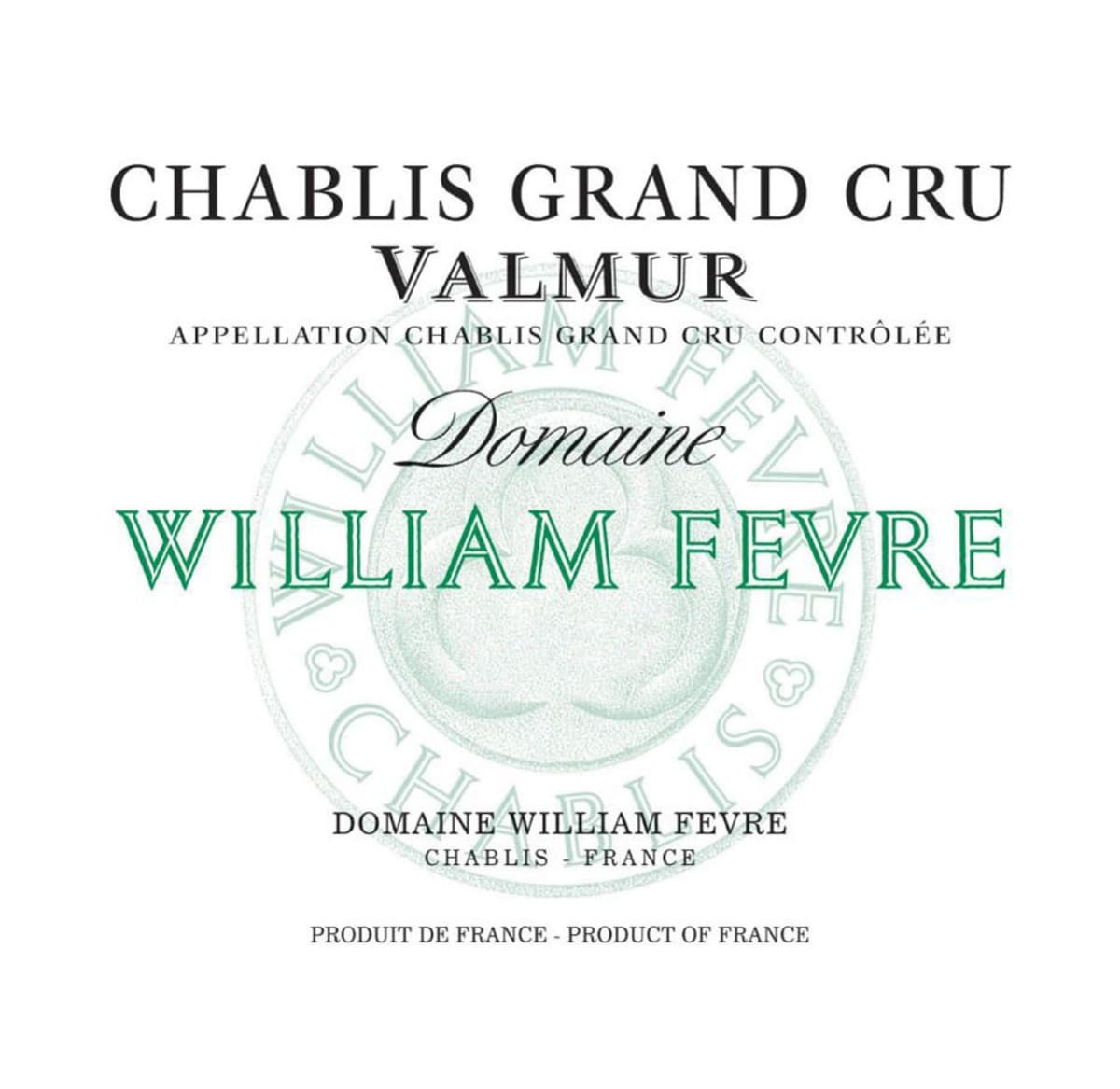 William Fevre Chablis Grand Cru Valmur 2018 (RP94)